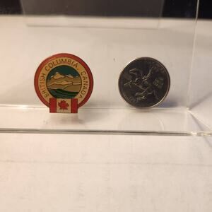 Round British Columbia Canada Hat/Tie Tack/Pin